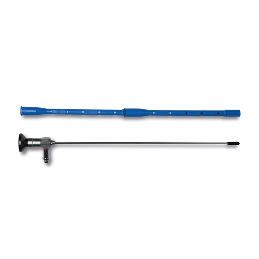 [304341] Endoscope rigide, Ø = 4 mm, L = 30,2 cm, optique à vision frontale 30°, angle de vision 70°, pour l'insémination des chiennes, autoclavable