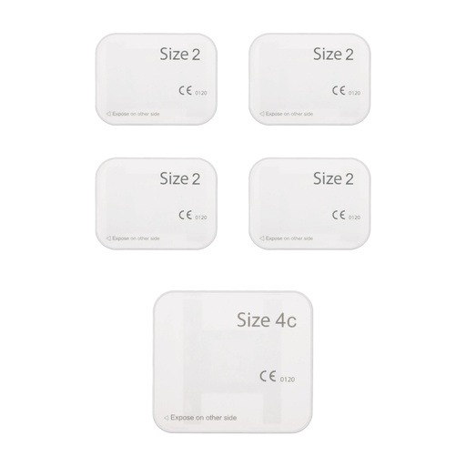 [70803101] Kit de inicio de placa de imágenes - Veterinaria, Contiene: 4 placas IP tamaño 2 y 1 placa IP tamaño 4c