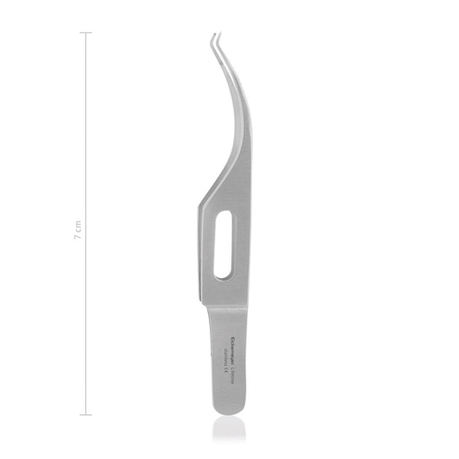 [171105] Pinza de iris Barraquer, 7 cmdientes 0,5 mm/45°