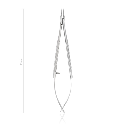 [173012] Porte-aiguilles Barraquer, incurvé, 13 cm