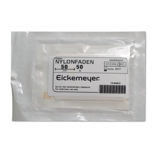 [194062] Hilo nailon 50Ib, longitud 500 mmembalado estéril (para 194050)