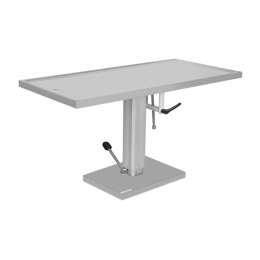 [601960] Mesa de tratamiento y operaciones, 60x130 cm con columna hídraulica