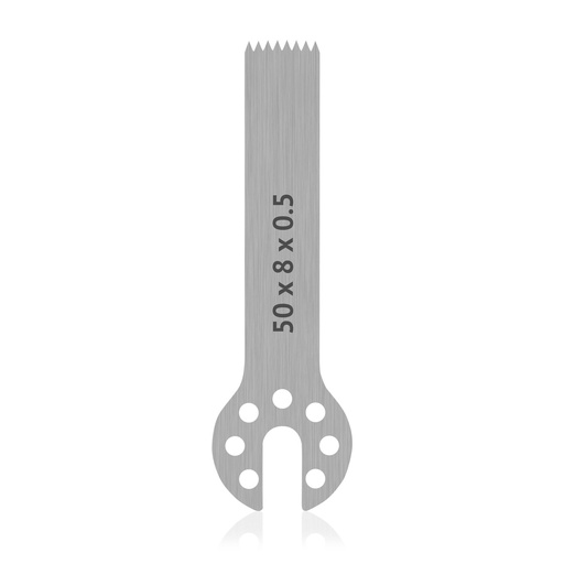[196140] Lame de scie OrthoVet Plus Aesculap - monture, taille : L 50 x I 8,0 x H 0,4 mm, acier inoxydable