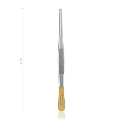 [132714] Pinzas de disección OEHLER, L 14 cm, 1 x 2 dientes (TC)