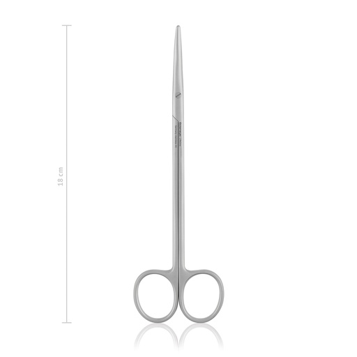 [118318] Ciseaux de dissection Metzenbaum, 18 cm, lames courbes