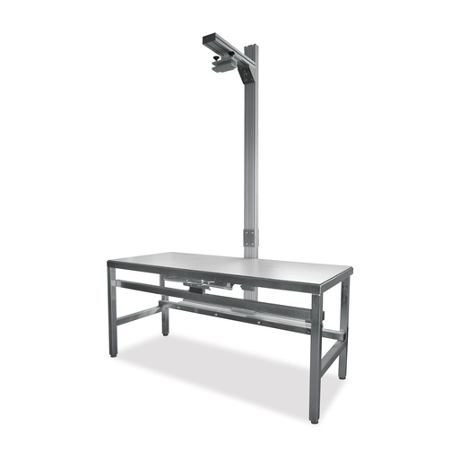 [701470] Mesa de rayos X con soporte integrado, con montaje universal para todas las máquinas de rayos X portátiles comunes