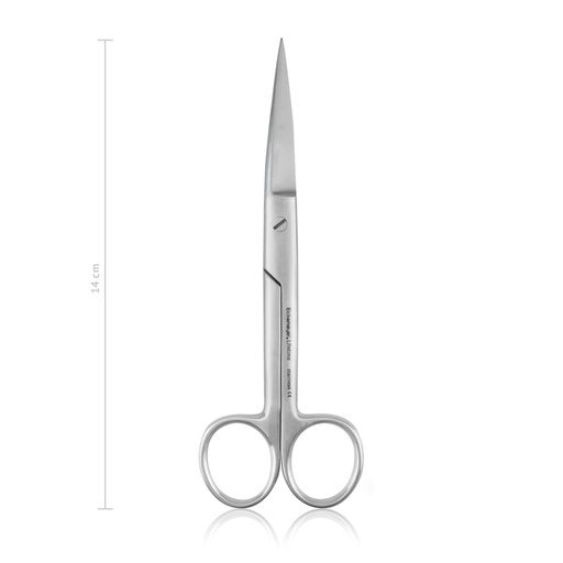 [970414] Tijera de cirugía, L 16 cm, recto, agudo/ agudo