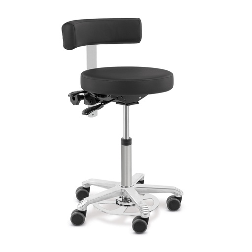 [610195] SCORE sillón quirúrgico médico con asiento redondo, respaldo y pedal