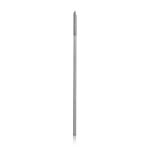[180496] Aguja Steinmann con rosca (positivo)D = 2,4 mm,interface 3/32" x 1/8"(D = 3,0 mm, largo 10,2 cm)