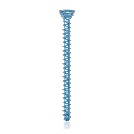 [185601] Titán zárócsavar Ø2,7 × 34 mm, szögstabil, többirányú, kék, Torx 10, önfúró, önmetsző