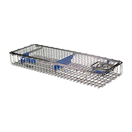 [307364] Cesta de tamiz universal para endoscopia para laparoscopia, 460 x 160 x 52 mm, con tapa y elementos de fijación ajustables