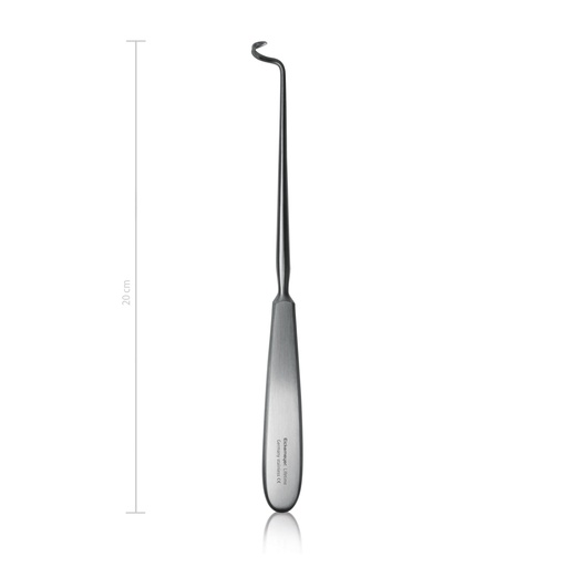 [154420] Aiguille à ligature Deschamps, 20 cm, à droite/tranchante, petite courbure