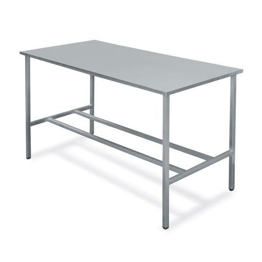 [600363] Mesa de exámen y tratamiento en acero inoxidable con superficie plana, entrega desmontada