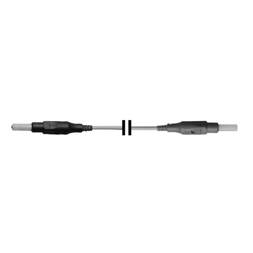 [30495050] Câble de connexion RF pour instruments monopolaire, compatible avec les appareils Ellman Surgitron et EICKEMEYER® 140 Vet RF, connecteurs mâle 4 mm + femelle 4 mm, longueur 4,5 m.
