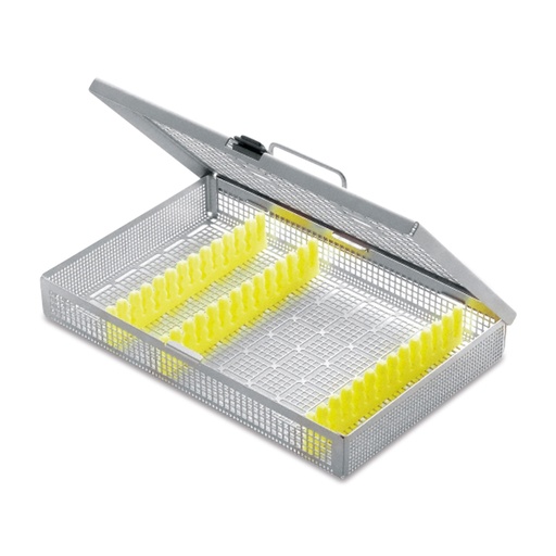 [56210004] Fogászati szitás tálca betétekkel, műszerekhez – 273 × 176 × 41 mm