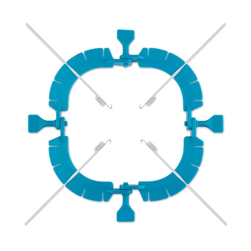 [162150] Separador tipo anillo, 14,4 x 14,4 cm, incluye 8 ganchos elásticos, afilados